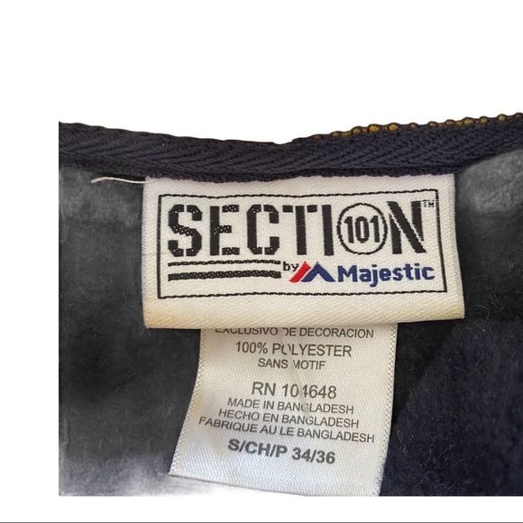 Majestic Berkeley California navy & yellow hoodie - Picture 4 of 6